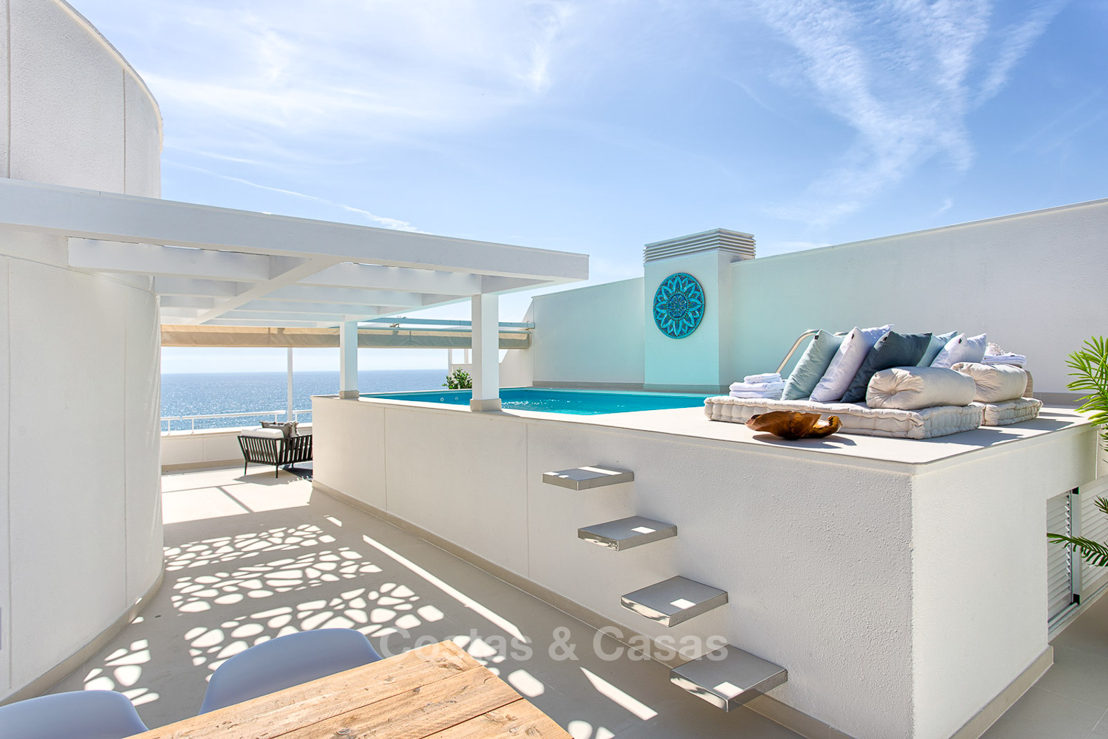 Superbe Penthouse De Plage Avec Piscine Privée Chauffée à Vendre Dans Un Complexe De Luxe Sur Le New Golden Mile Marbella Estepona